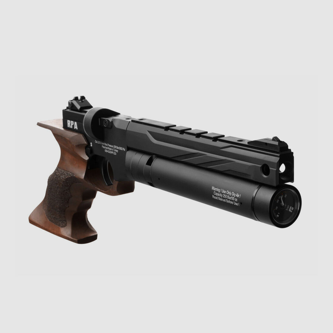 reximex RPA PCP pistool 4,5 mm diabolo walnoot