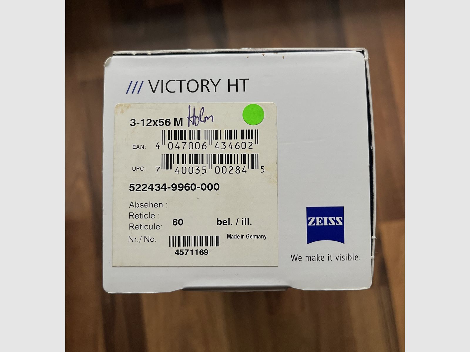 Zielfernrohr Zeiss Victory HT 3-12x56 mit Präzise Jagen Adapter