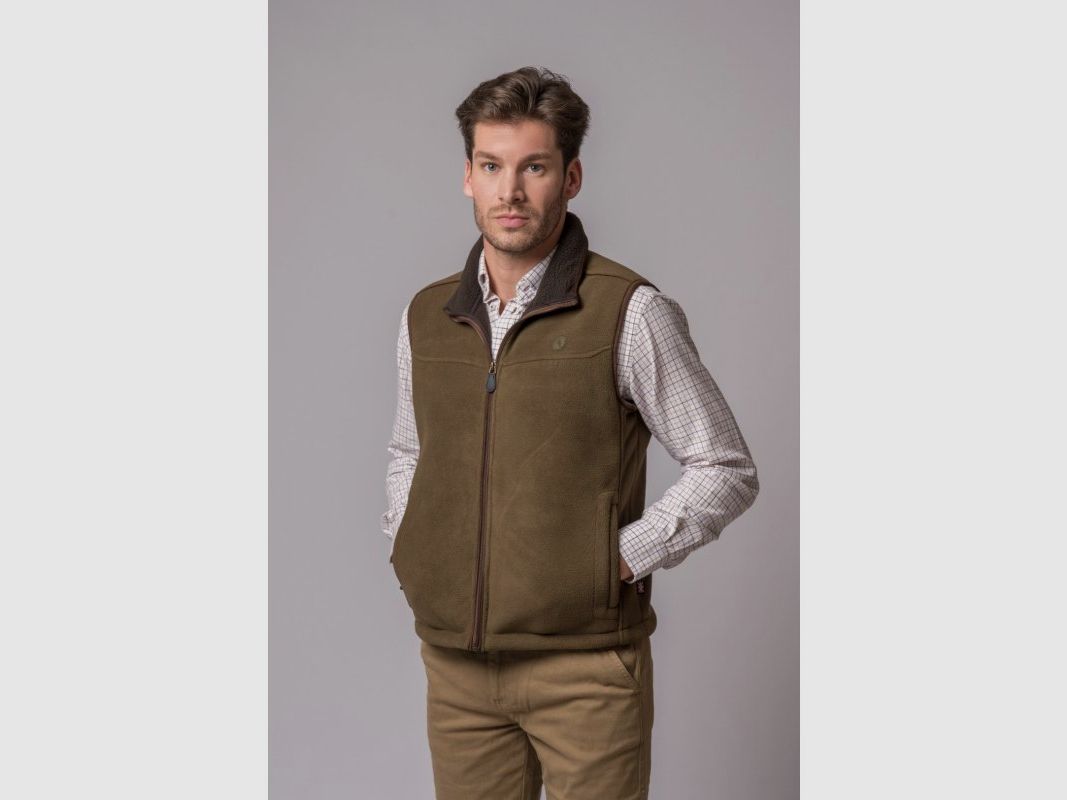 British Cotton Vest Berlijn camel olive, afbeelding 1 van 2