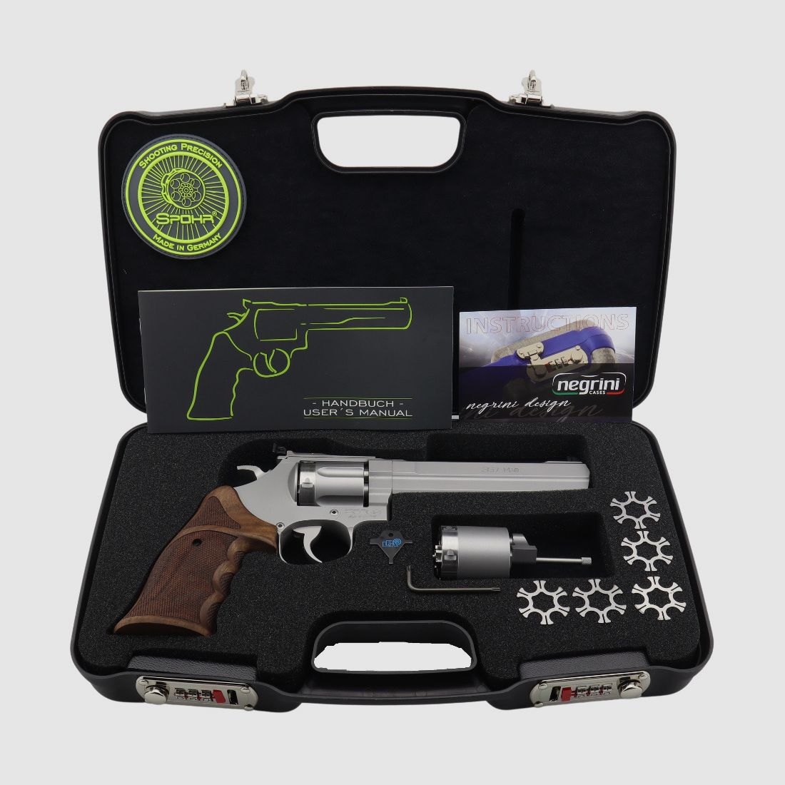  Spohr	 L562 Standard 6.0 Stainless 6" Revolver mit Wechseltrommel 9mm Made in Germany