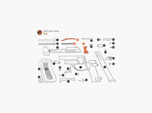 Ersatzteile Kit Bruni 84 9 mm