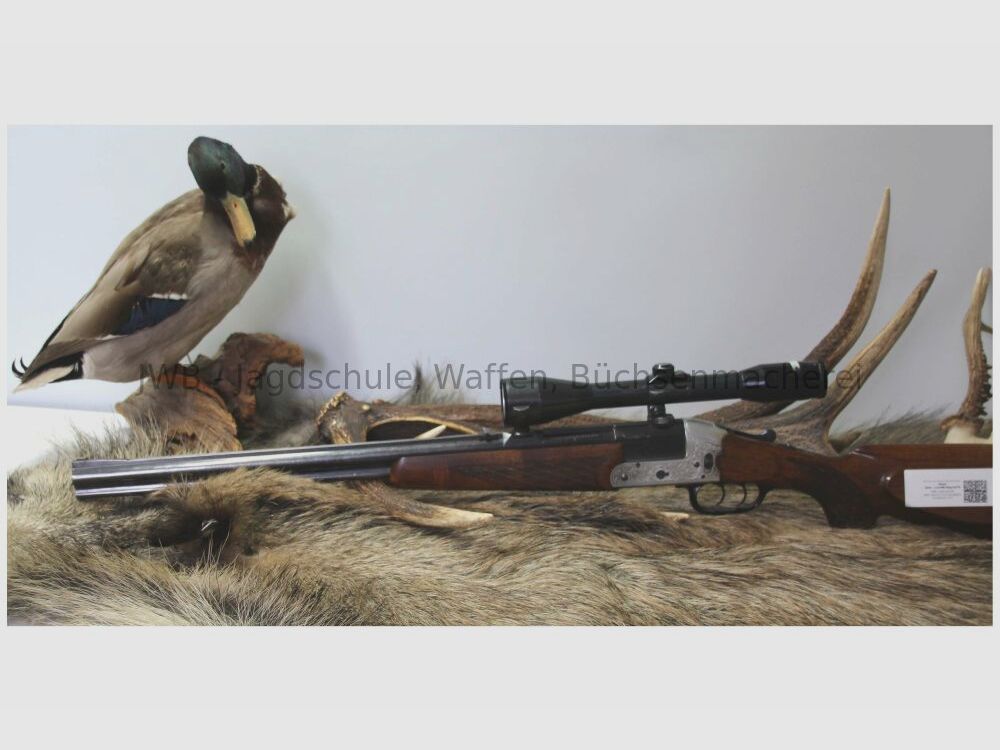 Heym double rifle model 22F 5.6x50R Mag; 16/70