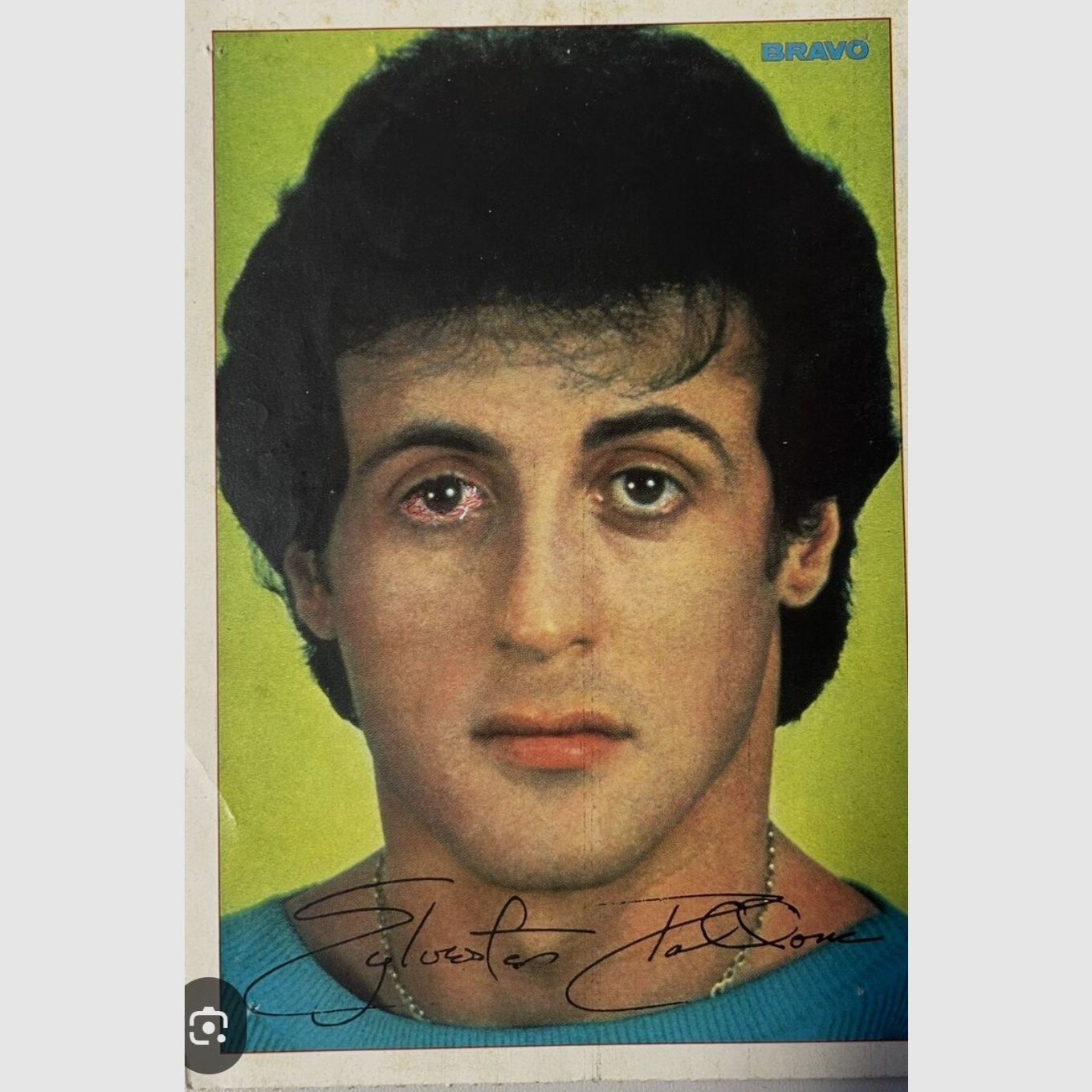 Firma original de Silvester Stallone de 1997 en foto + cuchillo Edición de firma