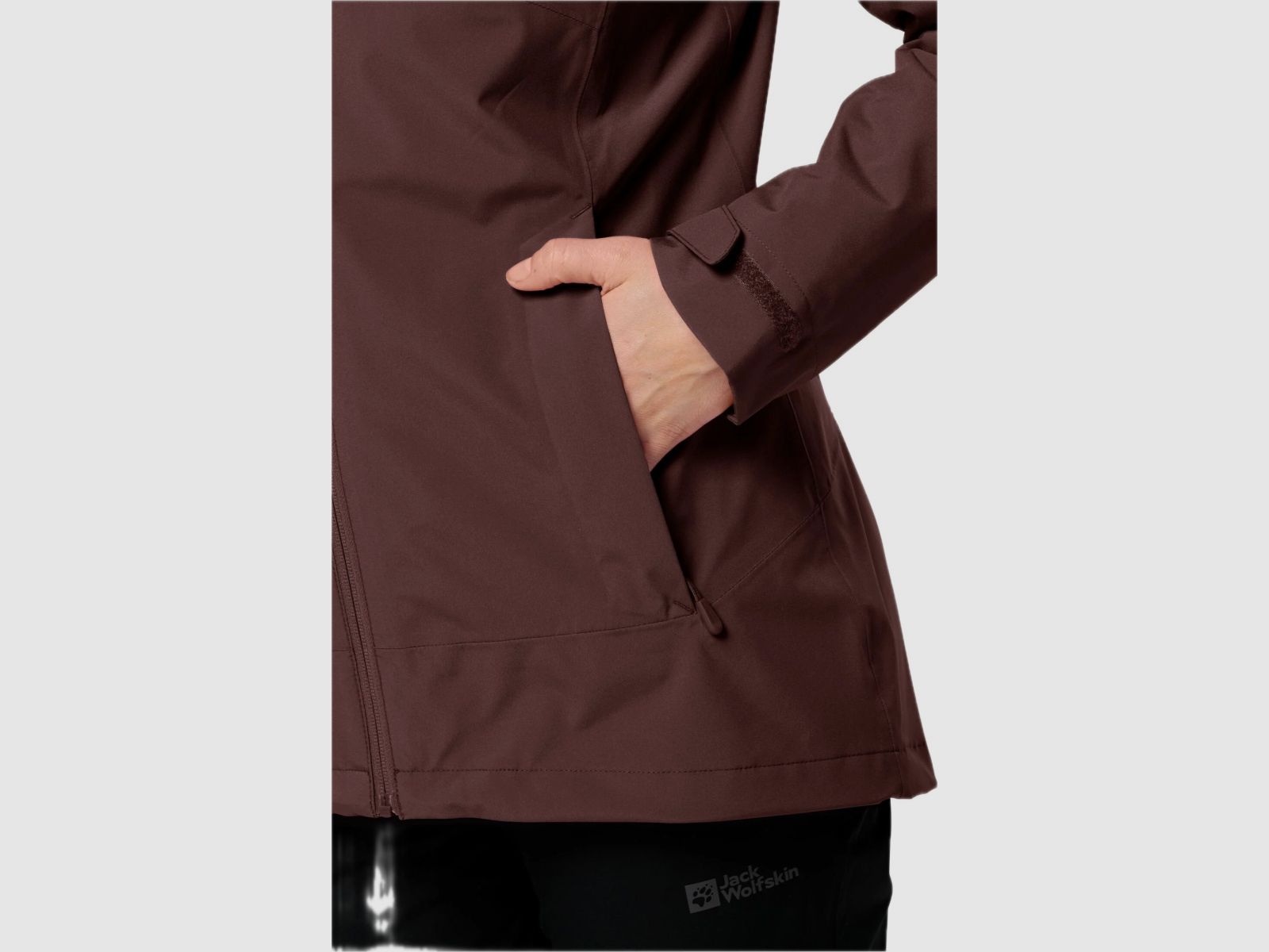 JACK WOLFSKIN Moonrise 3in1 Jas W Donker Maroon