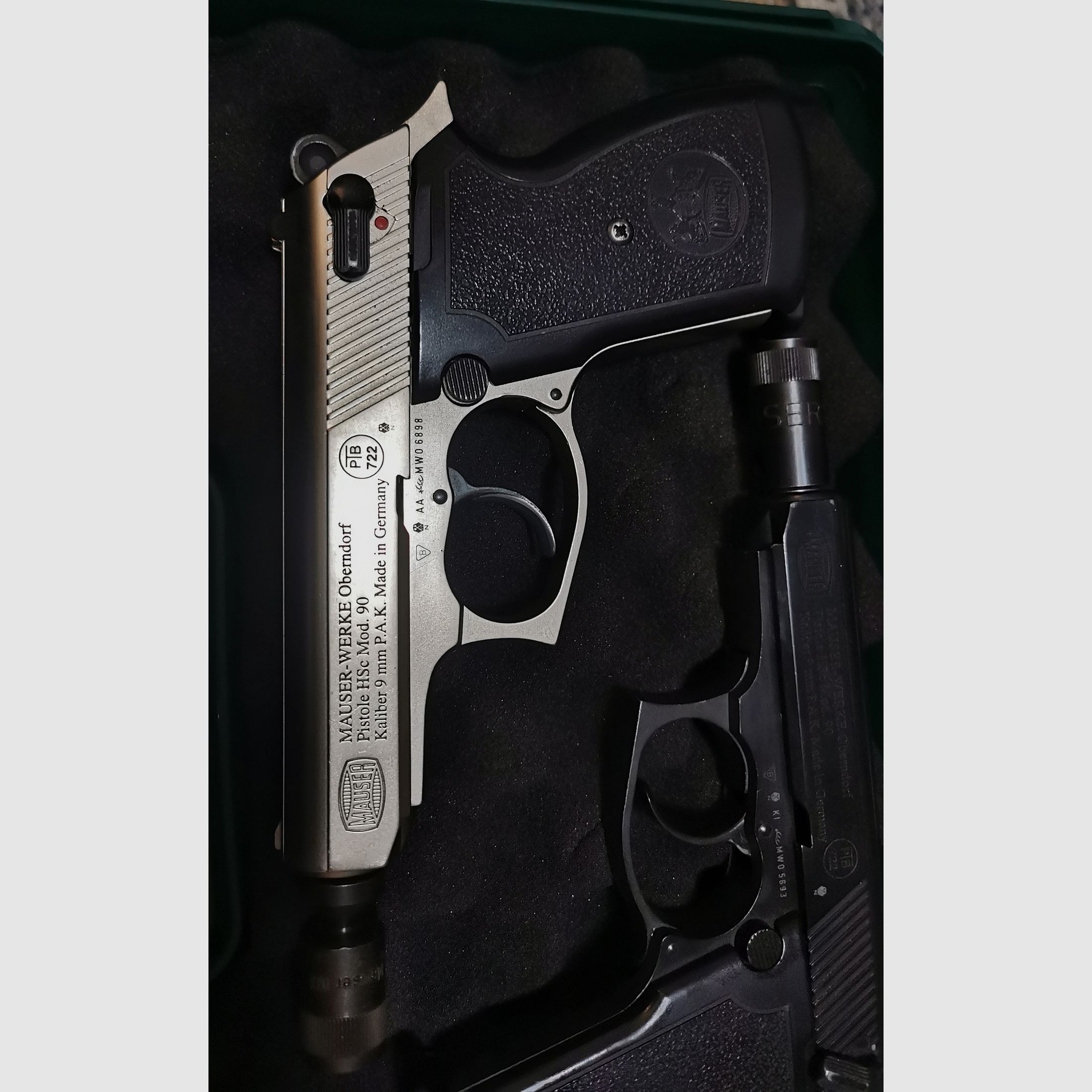 Mauser HSC 90 Paar Silber /Schwarz Sammlerwaffen mit PTB Frei ab 18 Jahre