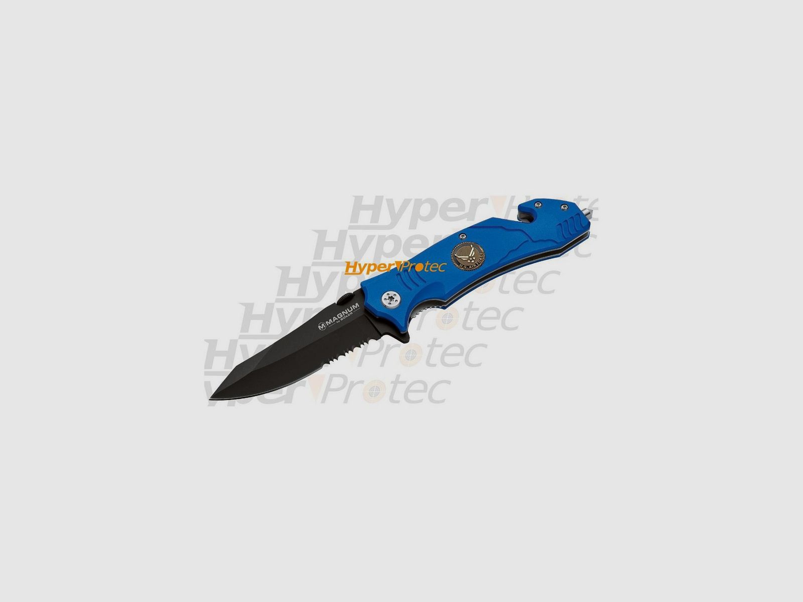 Blauw US Air Force-zakmes met gekarteld lemmet