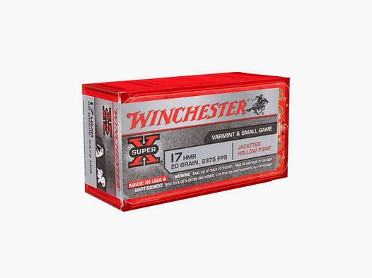BALLES 17 HMR SUPER-X 20GR JHP X50