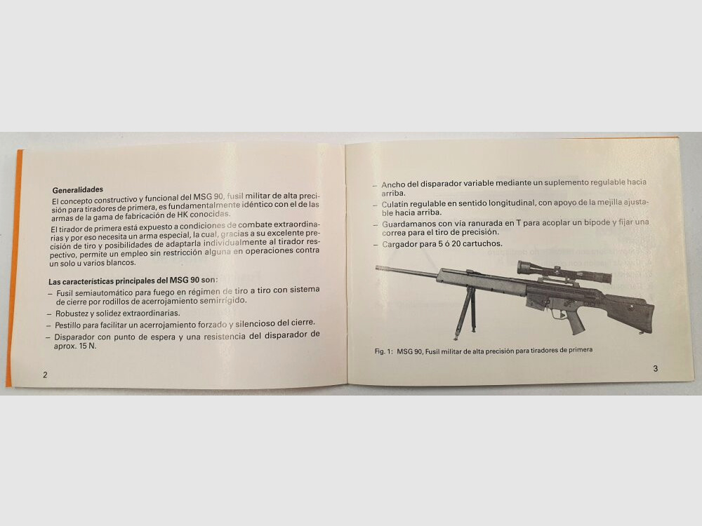 Heckler & Koch Bedienungsanleitung Heckler & Koch Präzisionsgewehr H&K MSG90 Nachfolger des PSG1
