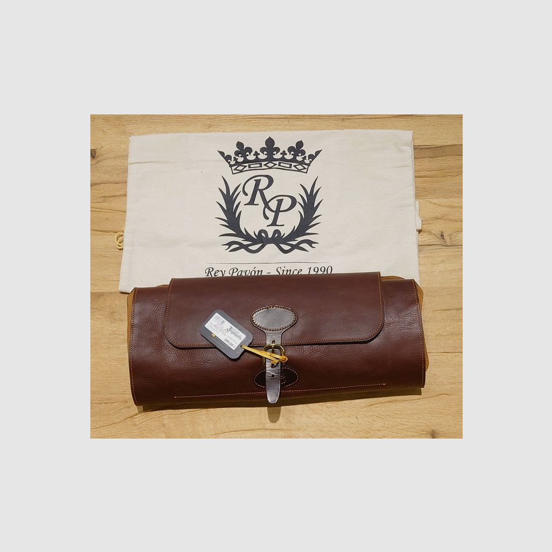 Rey Pavón Flinten Putzset Kal. 12 in Ledertasche.