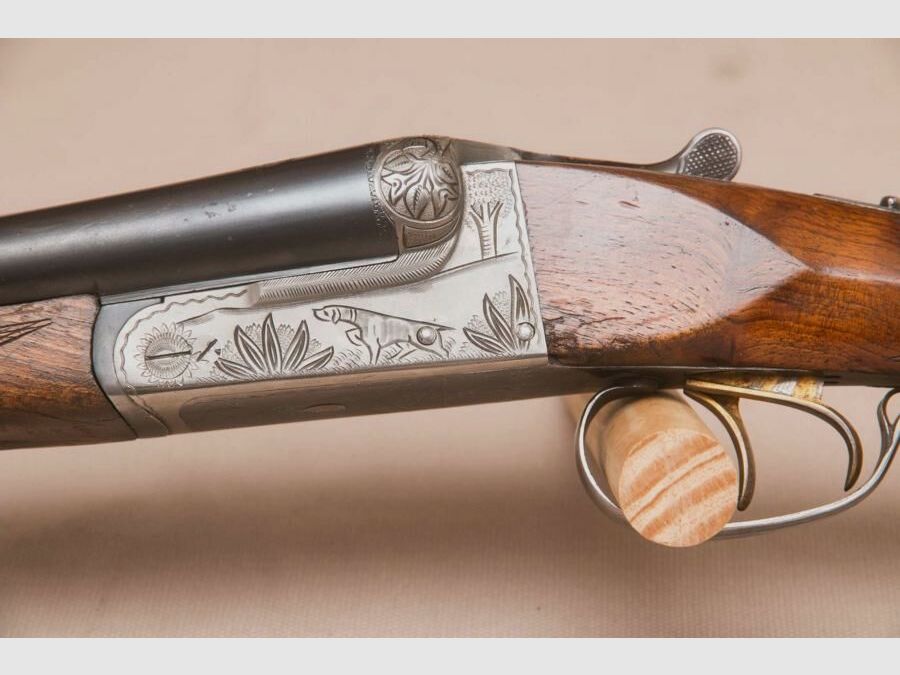 Cross flute double-barrel shotgun