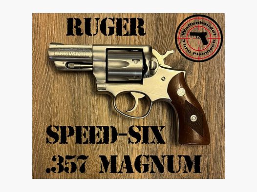 Revolver  RUGER Mod. Speed-Six  mit 2,75"-Lauf  im Kaliber .357 Magnum  in Stainless Steel