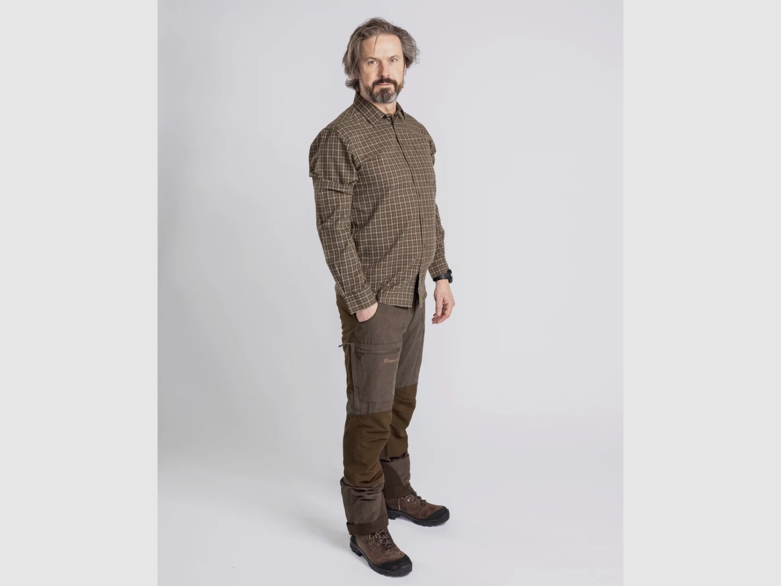 PINEWOOD Caribou Hunt Extreme Trousers Men Suede Brown/ Dark Olive