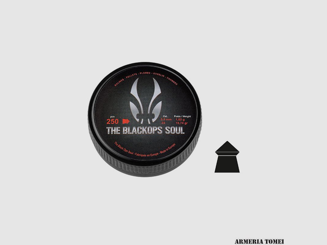 BLACKOPS – SOUL 5,5mm (.22) 1,02g / 15,74gr (250Stück)