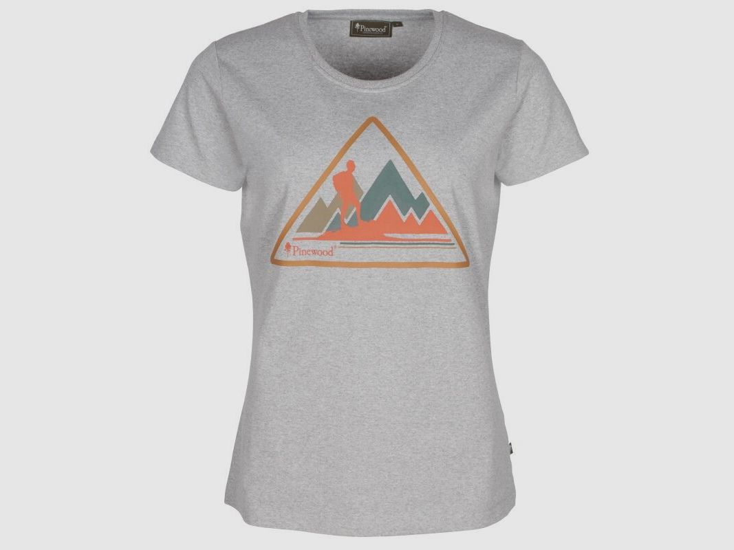 Pinewood Damen T-Shirt Outdoor Trekker L.Grey Melange