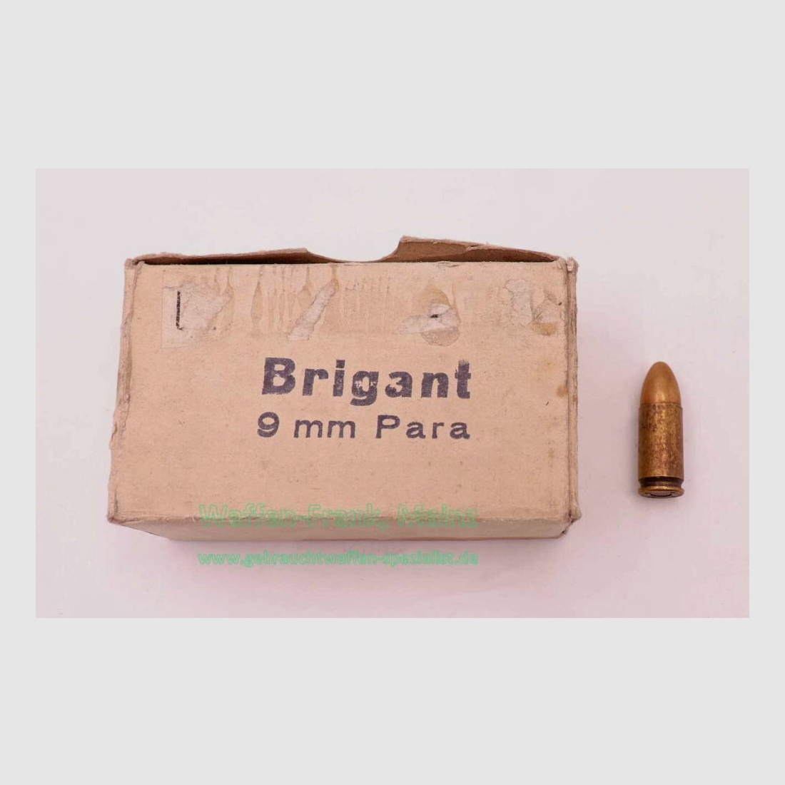 Brigant Schutzmarke von Frank Pistolenmunition 9mmLuger/Parabellum/9x19