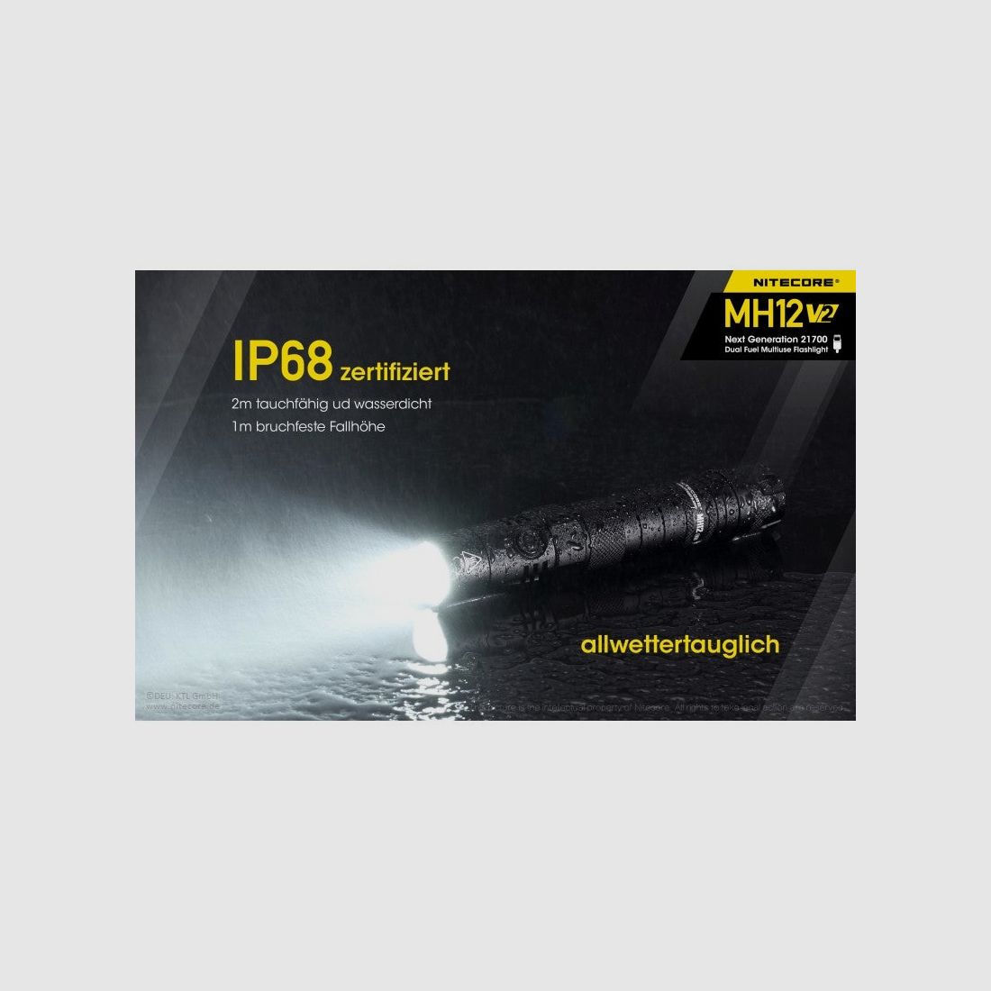 NiteCore® Taschenlampe MH12 V2 (inkl. Akku), Bild 2 von 3