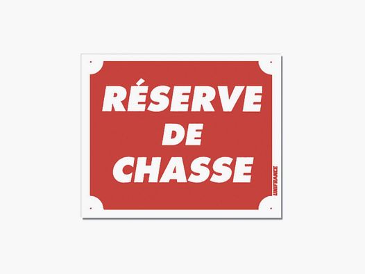 JACHTRESERVETEKEN ROOD ALUMINIUM 30CM X 25CM