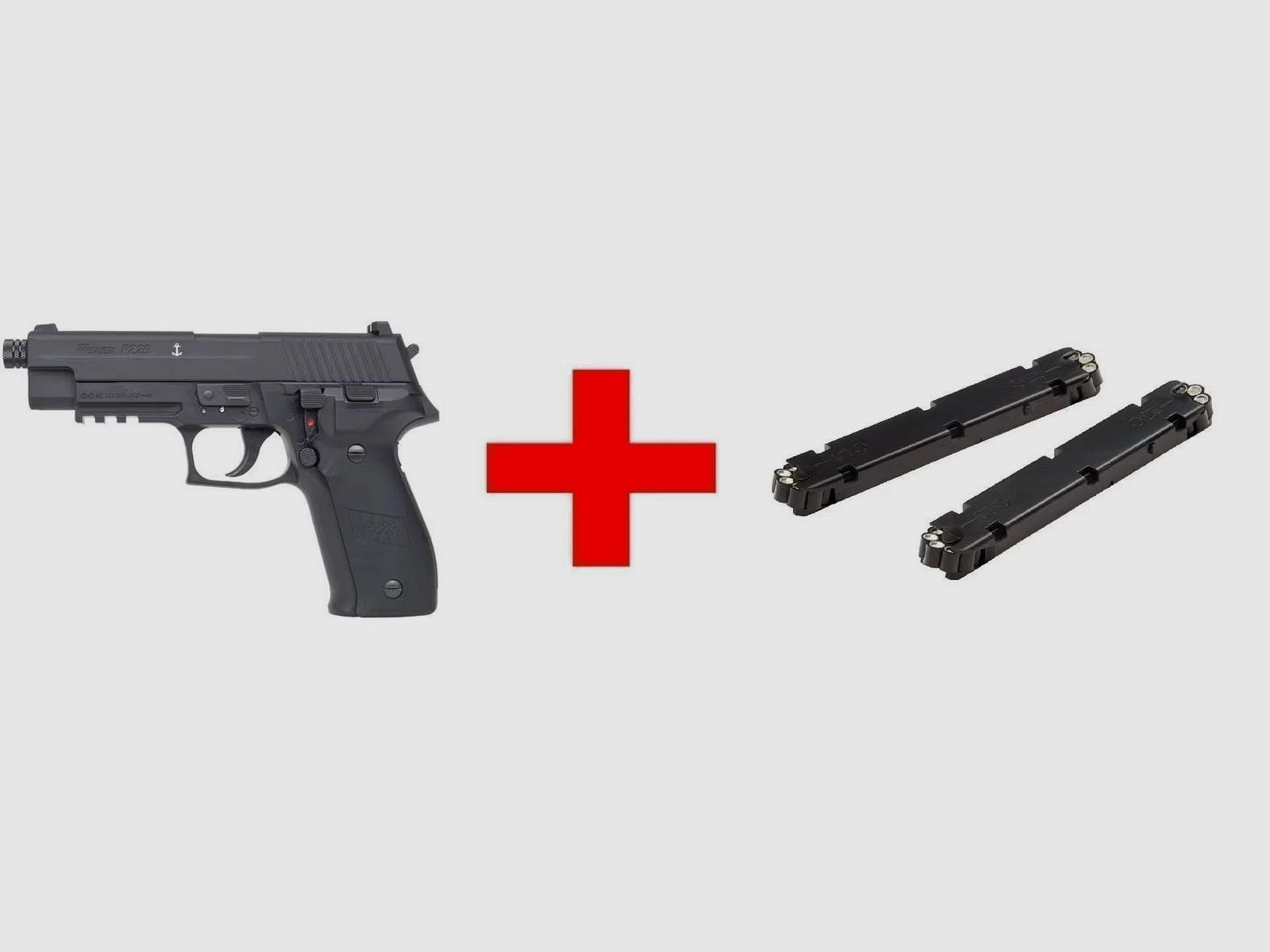 Sig Sauer P226 CO-2, met 2 extra magazijnen, Zwart, kal. 4,5mm Diabolo, 120m/s