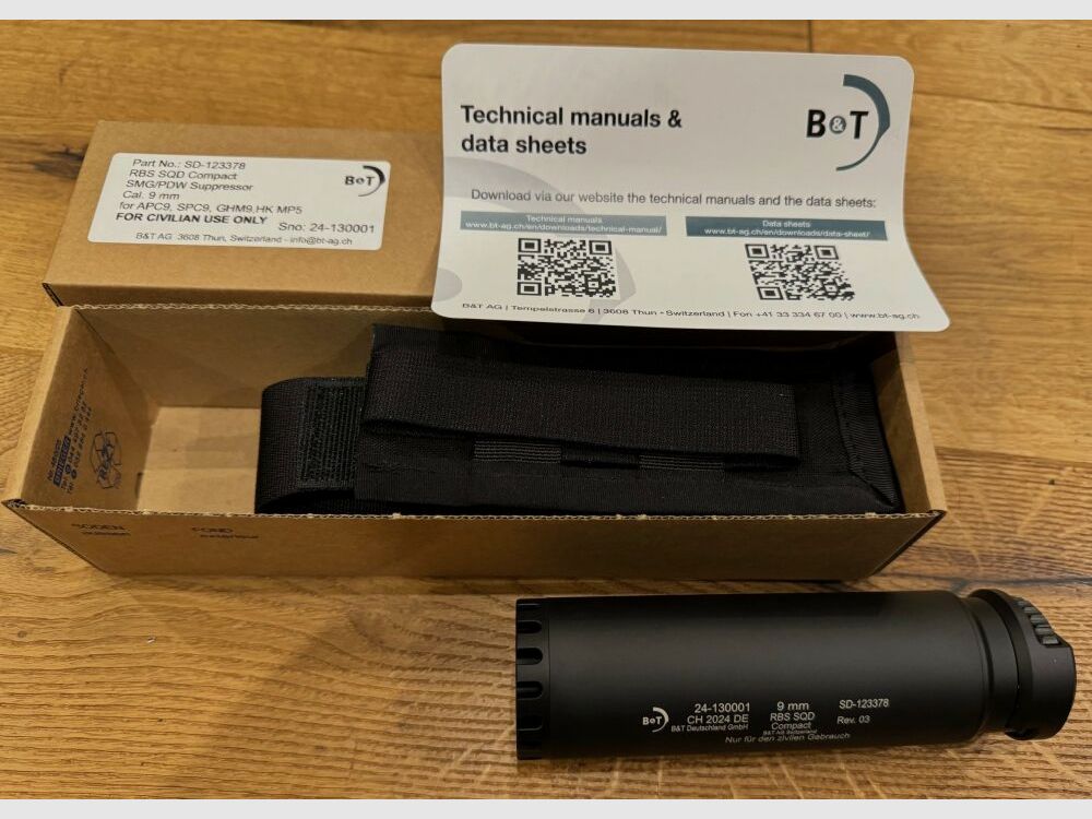 Brügger & Thomet B&T RBS Schalldämpfer SQD™ Compact