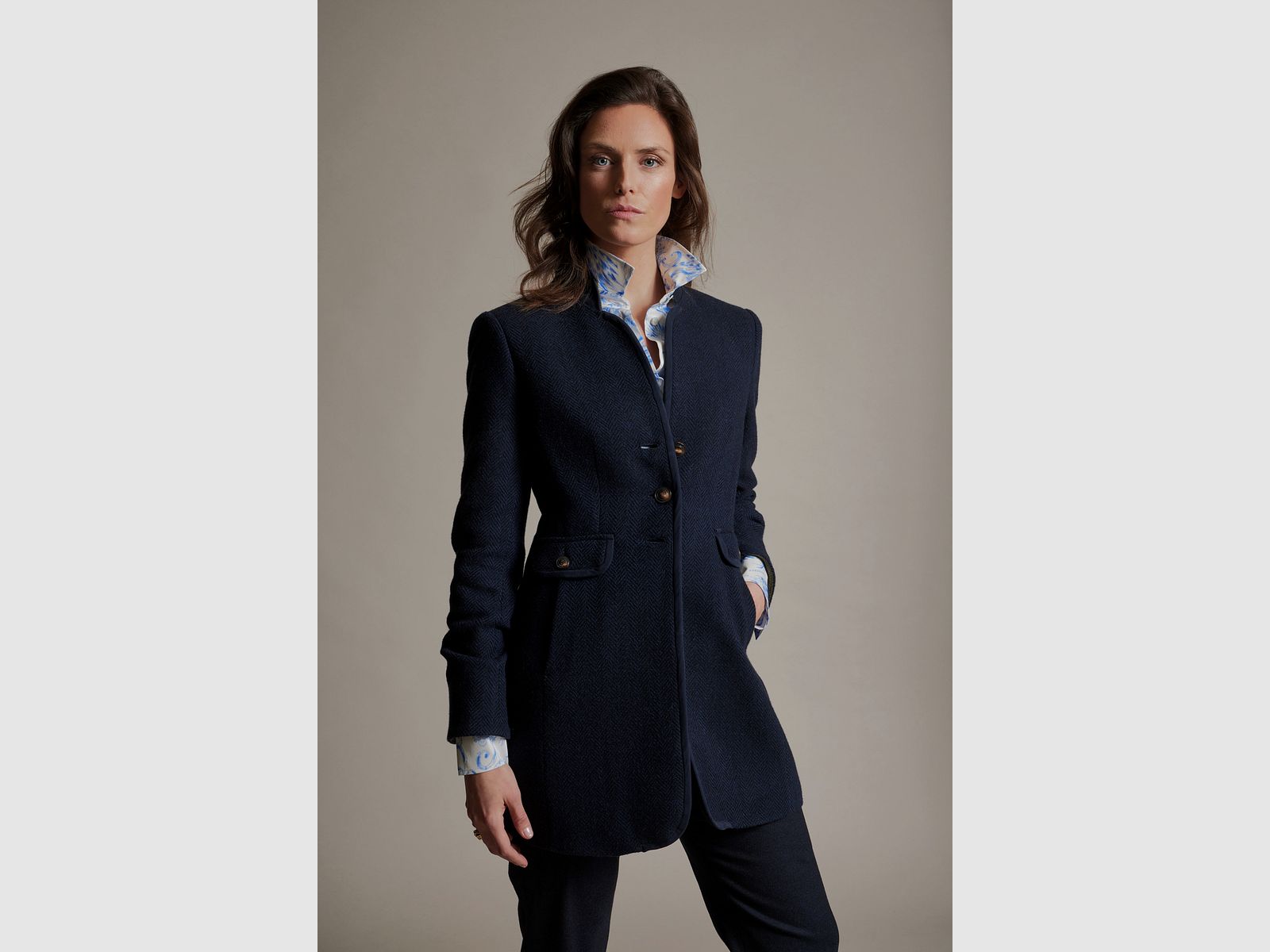 Manteau Habsburg Helga en bleu foncé