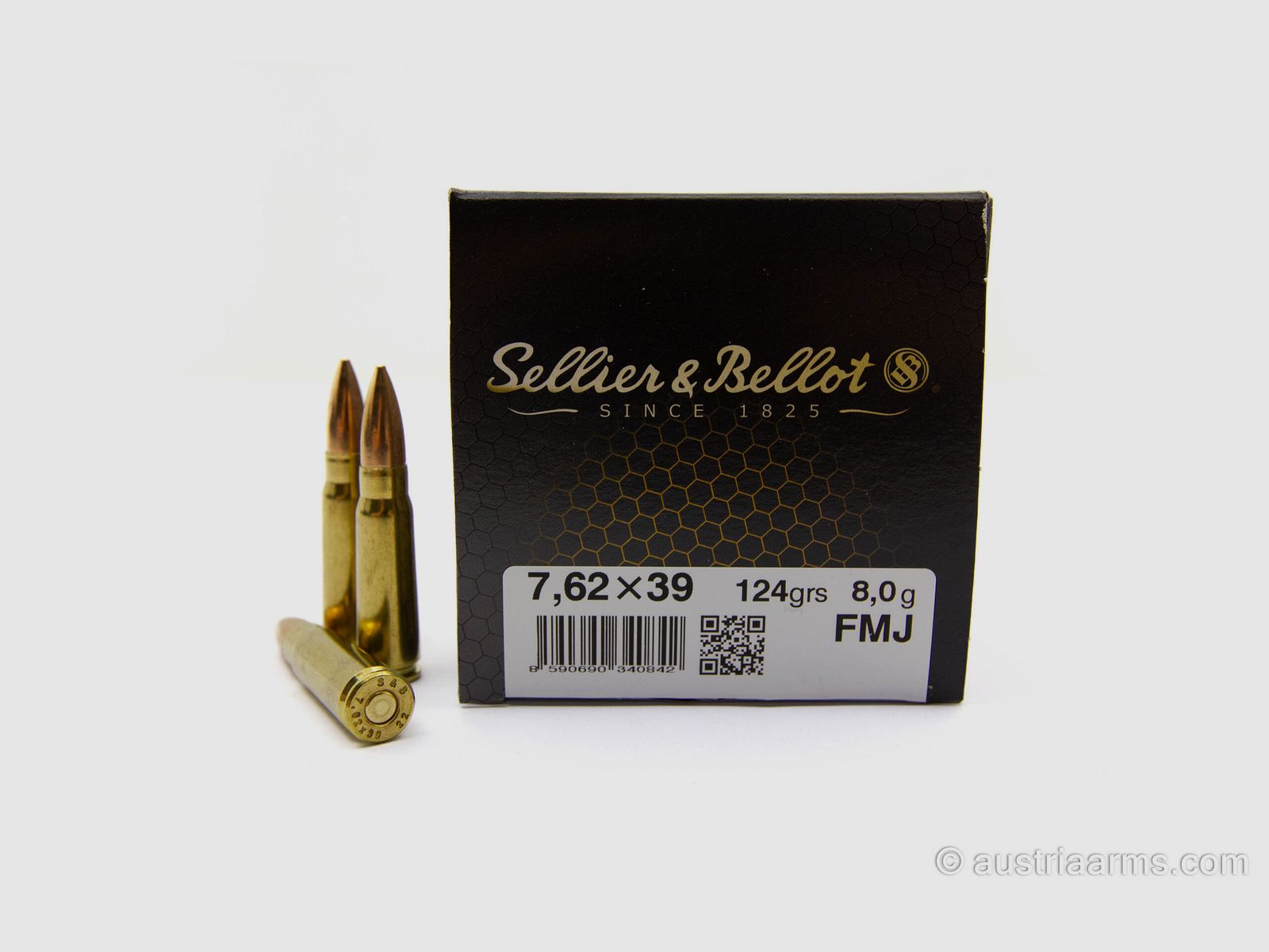 Sellier & Bellot 7.62x39mm FMJ 124gr – Full Metal Jacket, image 2 of 2