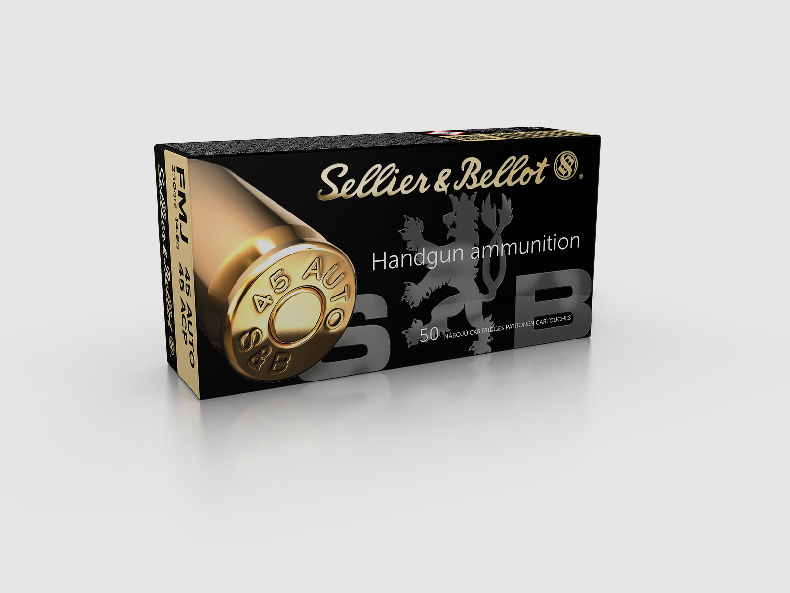Sellier & Bellot Pistolenmunition .45 Auto 14,9g Full Metal Jacket, Bild 1 von 2