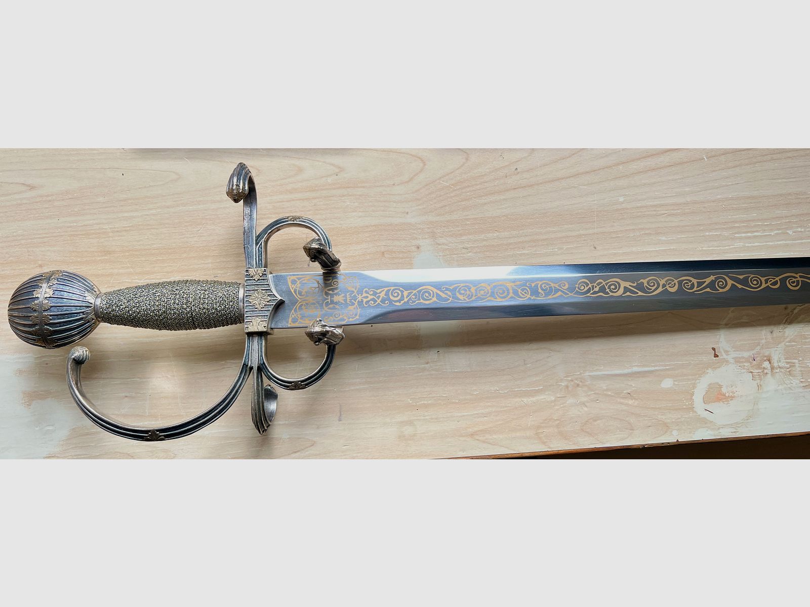 Spanisches Toledo Rapier / Espada Ropera – dekoratives Musketier-Schwert – Wandschwert Sammler Requisite