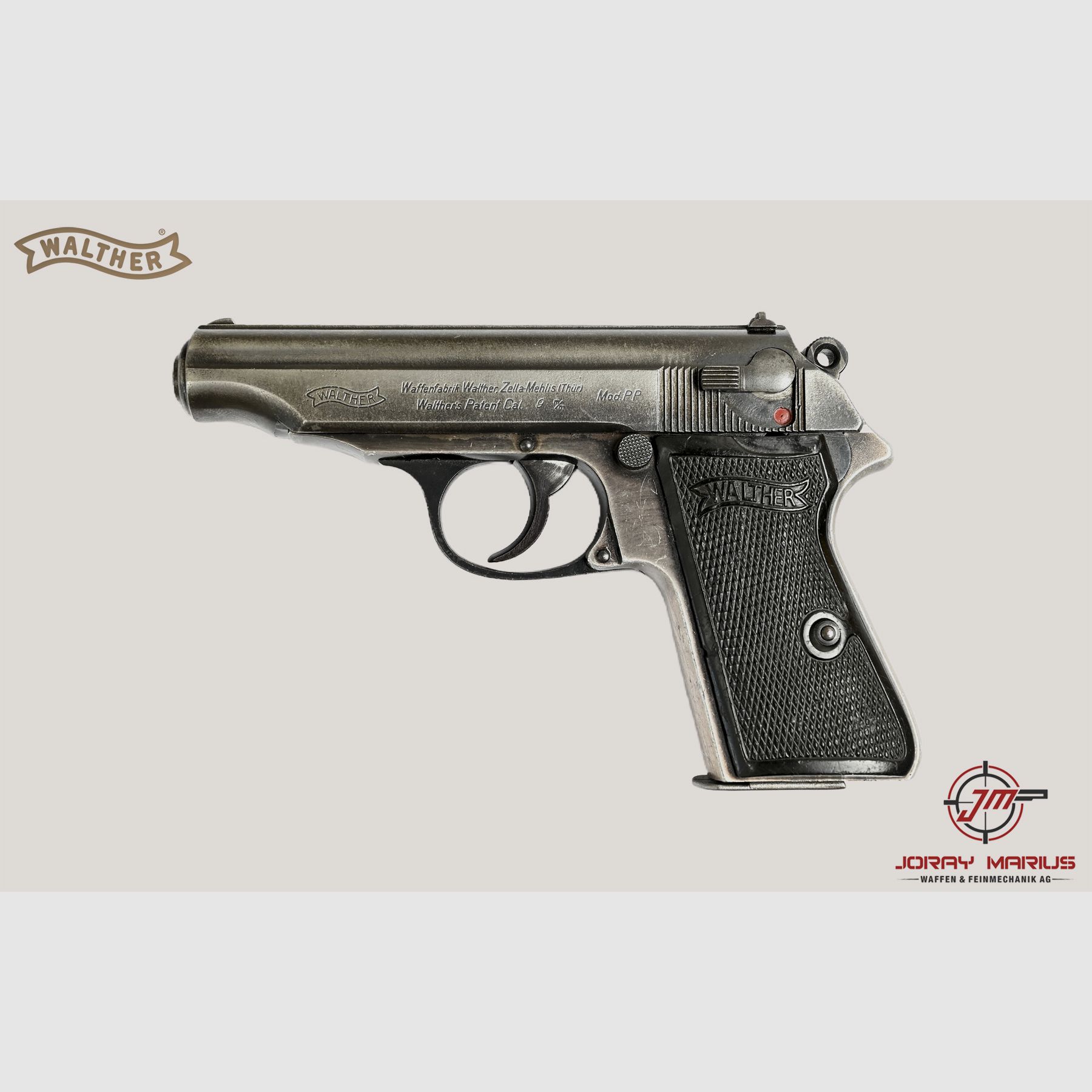 Walther PP ZM Pistole 9mm Kurz – Alugriffstück, 90° Sicherung, Bild 2 von 2