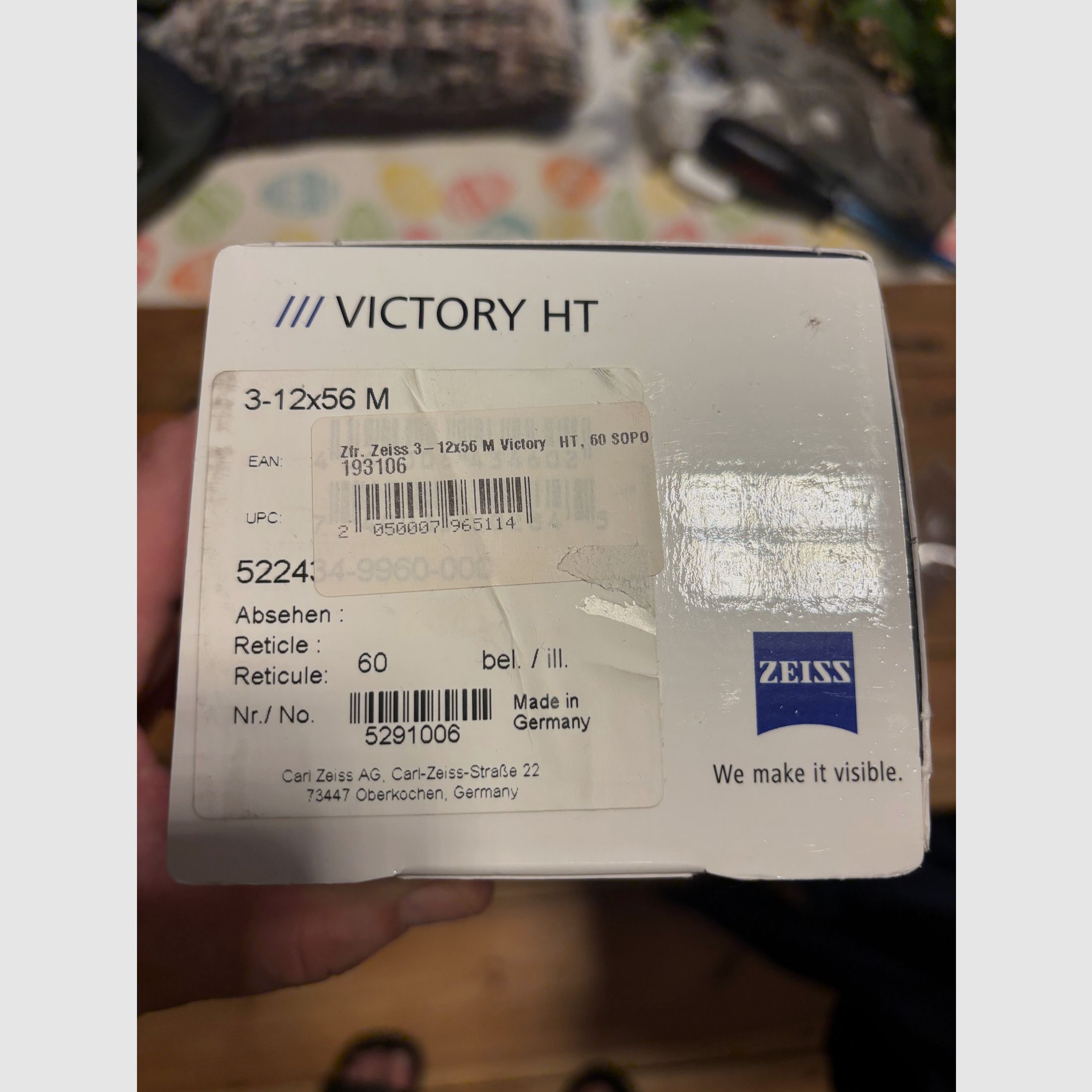 ZEISS Zielfernrohr Victory HT 3–12x56 mit Schiene