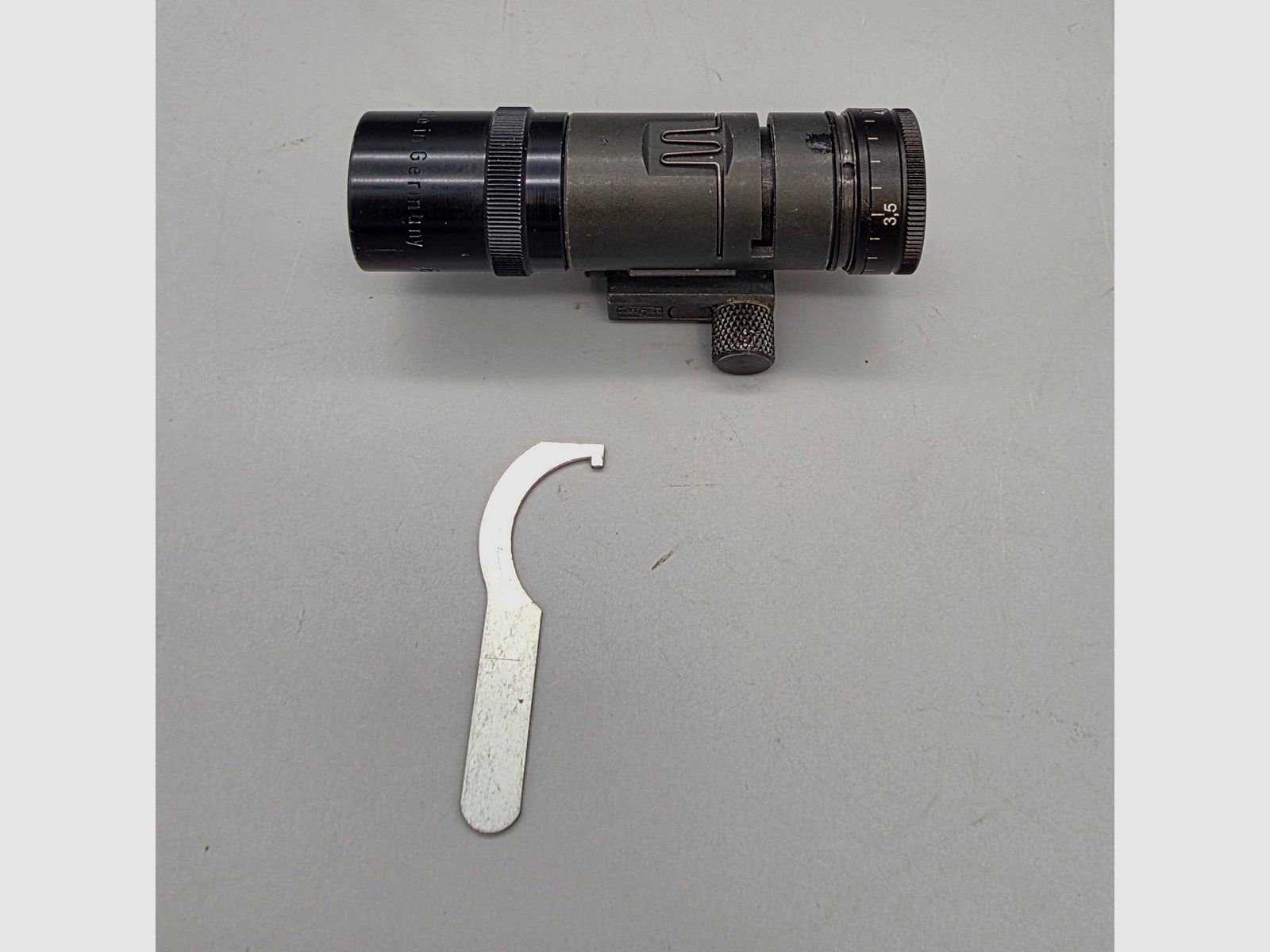 Tunneled front sight Anschütz with adjustable front sight ring with adapter