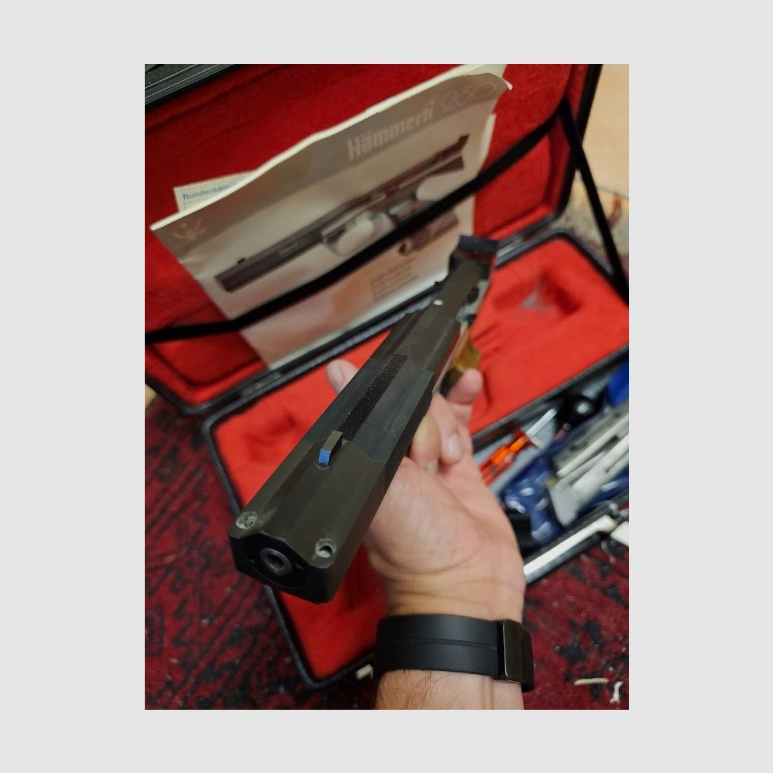 Hämmerli 230 caliber .22 l.r. – High-quality Swiss match pistol, top condition from estate

