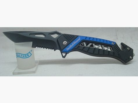 S&W Rescue Taschenmesser - blau/schwarz Klinge:8,5 cm