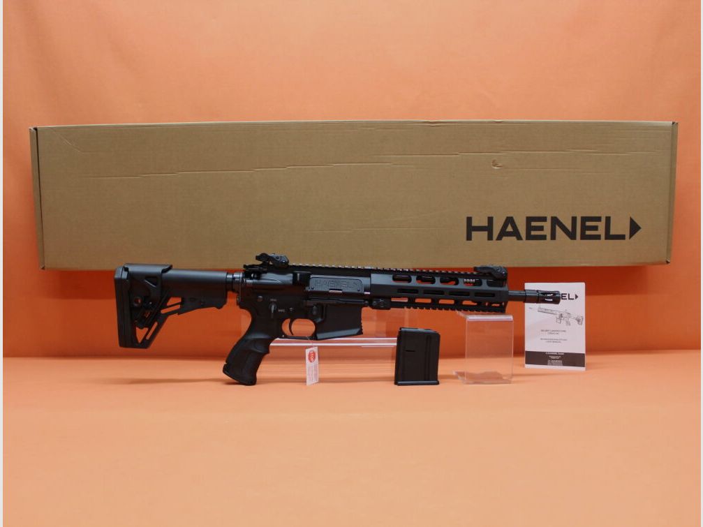 HAENEL Ha. Fucile .223Rem HAENEL CR223 Sistema a gas a pistone AR-15, canna da 10"/ Sistema a 2 rotaie KeyMod/ Calcio scorrevole