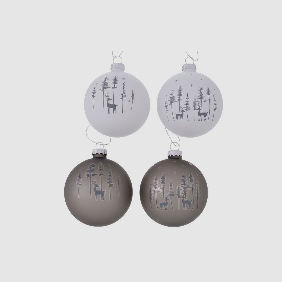LivingActive Logan Christmas Ball Set of 4