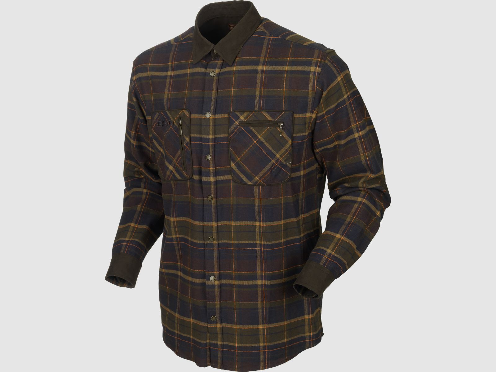 Härkila Hemd Pajala in Mellow Brown Check