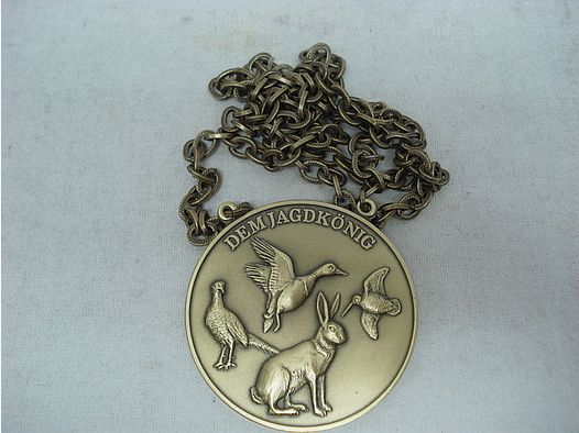 Jagdmed. Niederwild bronze - 60 mm bronzefarbig, Ring & Öse