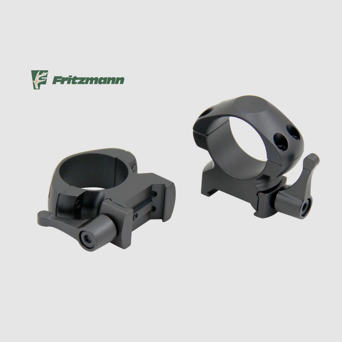 FRITZMANN Schnellspann-Stahlmontage, zweiteilig, 1 Zoll, Weaver, 9 mm medium