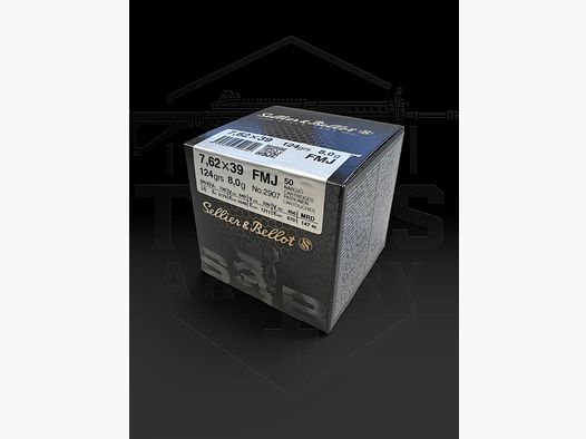 S&B 7.62x39, FMJ 123gr, 50 cartouches
