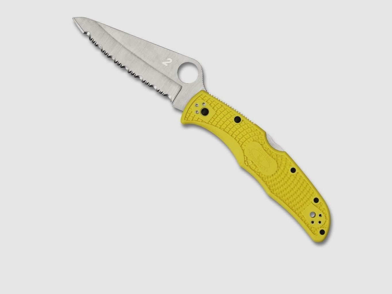 Navaja Spyderco Pacific Salt 2 FRN Amarillo Serrado Acero, imagen 1 de 3