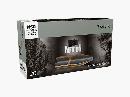 7x65 R Nosler Partition 11,4g/175grs. Sellier & Bellot