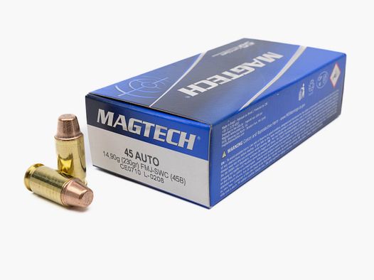 MAGTECH .45 ACP FMJ Semi WadCutter 230grs.