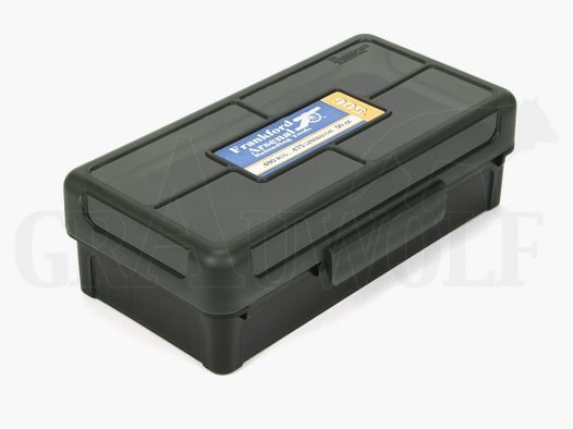 Frankford Arsenal Klappdeckel Patronenbox mit Scharnier #506 Grau für 50 Patronen .480 Ruger .475 Linebough .50AE