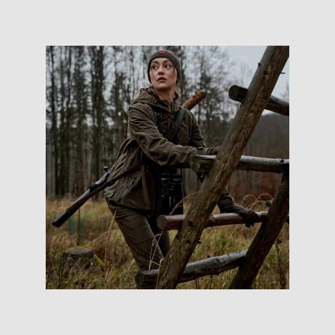Härkila D-Jacke Aspire HWS mit Kapuze | hunting green, Bild 16 von 16
