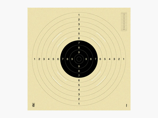 KK fucile bersaglio 100 m | 55x52 cm (25 pezzi)