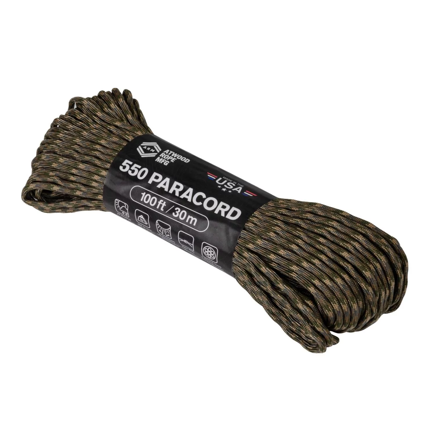 550 ATWOOD Paracord (4 mm/30 m) Nylon Multicam, image 2 of 2