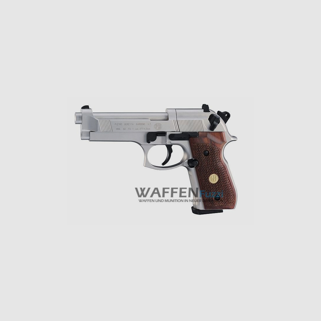 Pistola CO2 Beretta 92 FS con empuñaduras de madera