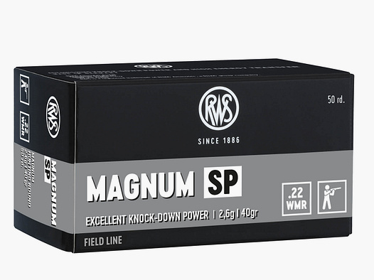 RWS .22WinMag Magnum SP 2,6g - 40gr
