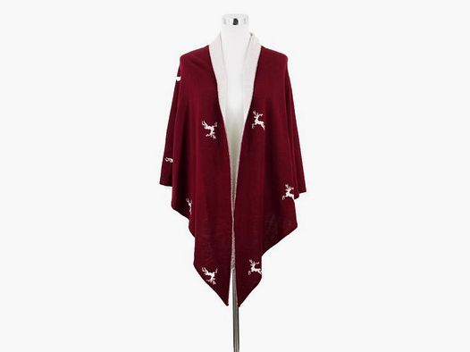 Luise Steiner wool shawl bordeaux
