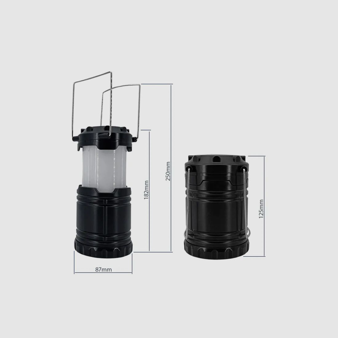 Camping lantern with flame effect 2-in-1