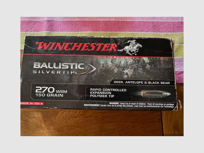 51 Winchester Hülsen 270 WSM vernickelt